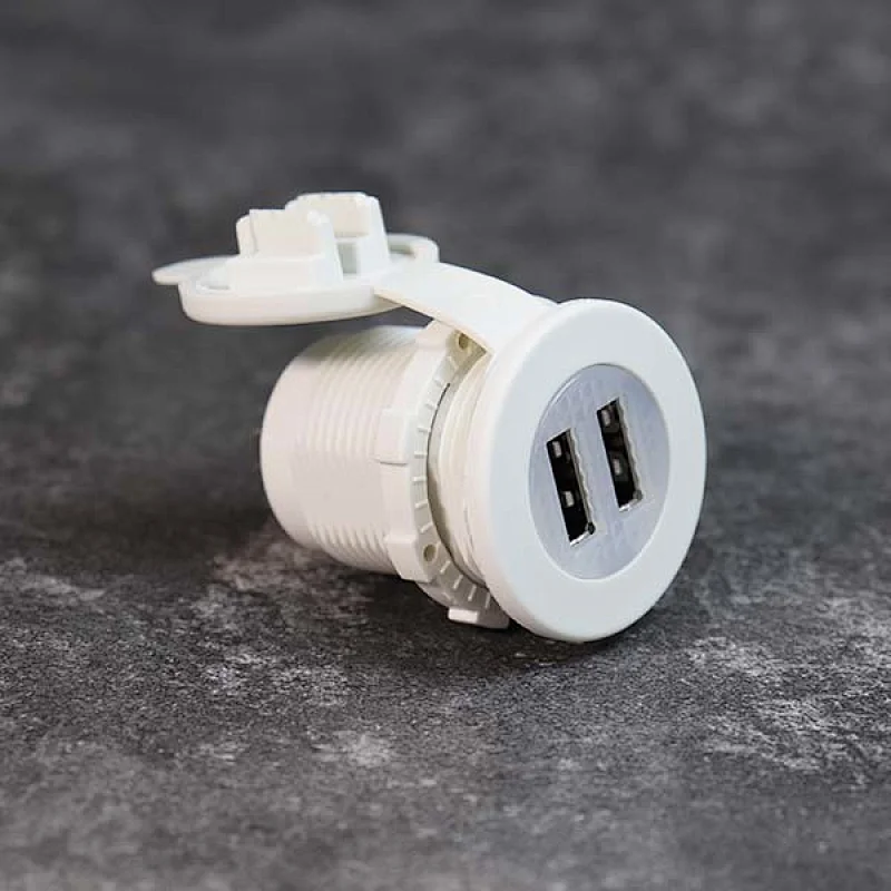 high quality motorcycle dual USB port, car lighter power adapter, 12V and USB outlet