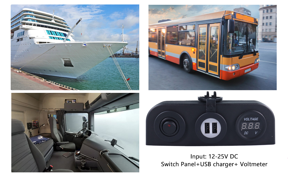 12v usb socket flush mount, 12v usb socket with switch, auto voltmeter for sales