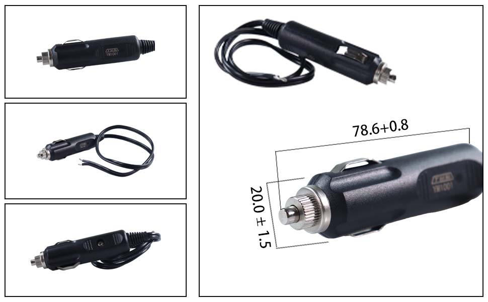 DAMAVO heavy duty 12v cigarette lighter plug,12 volt 20 amp cigarette lighter plug,automotive cigarette lighter plug