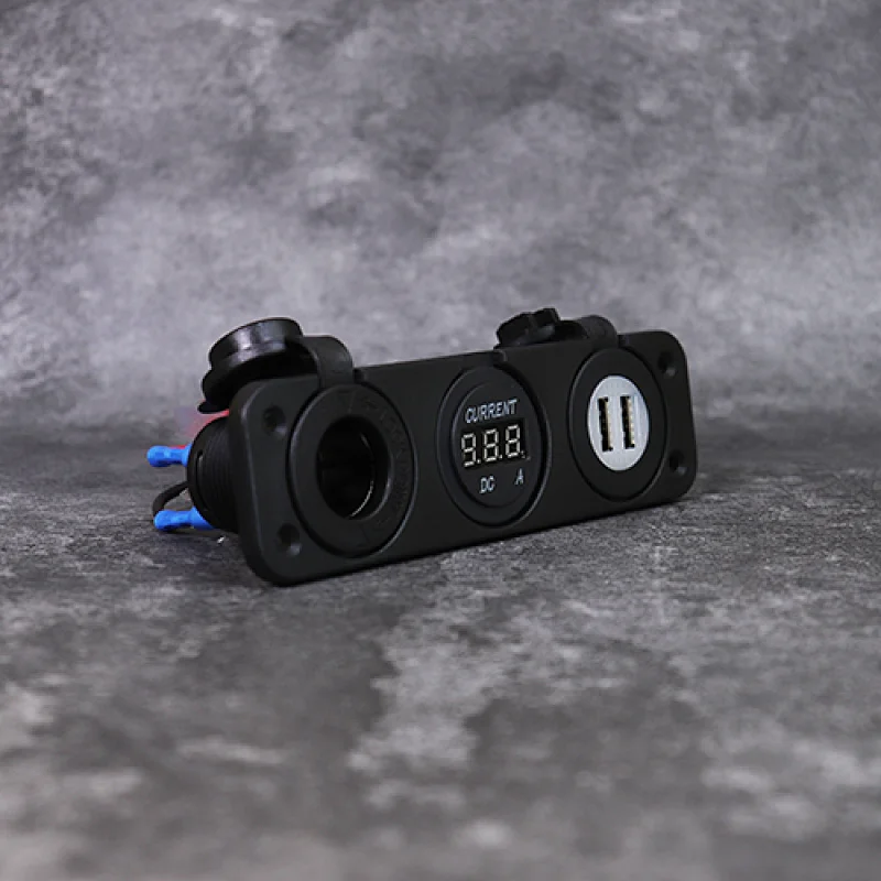 12 V DC power outlet, USB plug socket for car, 12V power supply cigarette lighter socket