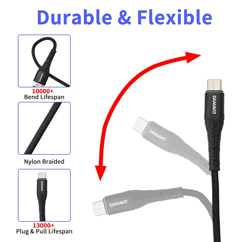 USB charging cable types, data cable cord, 5 pin USB cable