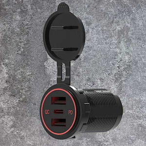 3 port USB car charger, cigarette lighter to outlet adapter, PD 20W for sale