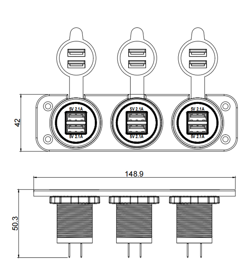 in car chargers, 2 1A car charger, DAMAVO, dash charge car adapter factory