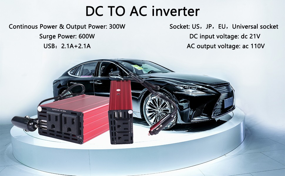 IATF16949 cigarette lighter power converter, inverter with cigarette lighter plug, DAMAVO