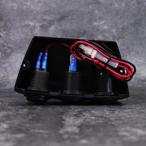 12V rocker switch panel, USB type C car adapter, high current USB car charger factory