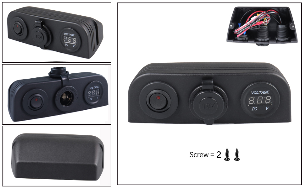 lcd voltmeter, digital voltmeter for car, automotive power socket manufacturer