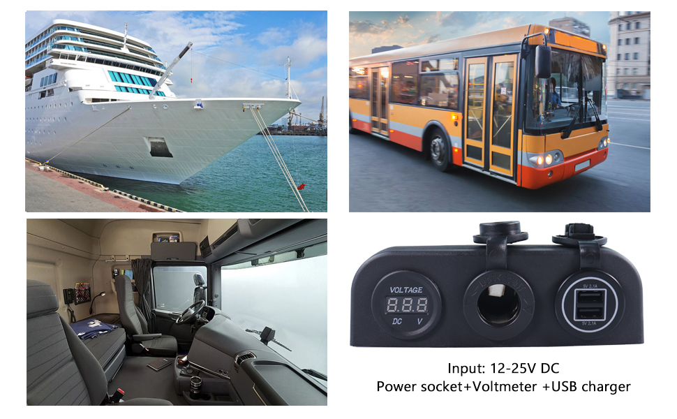 DAMAVO marine USB outlet, 24v power socket, USB charger boat factory