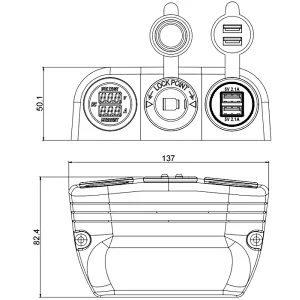 flush mount USB port, car charger amps, 12V multi socket
