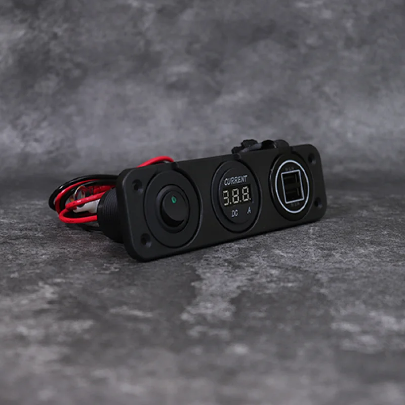 DAMAVO volt ammeter，RV dual port USB charging outlet, auto electrical switch panels