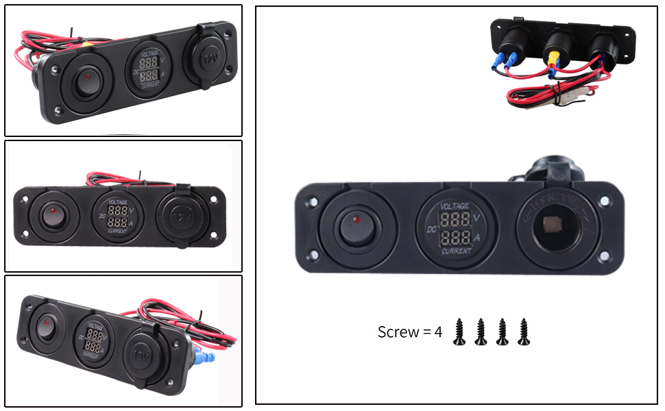 panel voltmeter, usb female panel mount, 12v outlet panel manufacturer