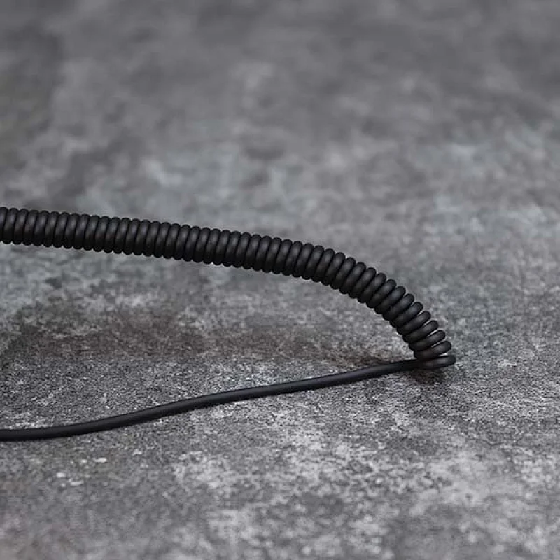 coiled cable black, coiled cable factory, custom power cord company for sale