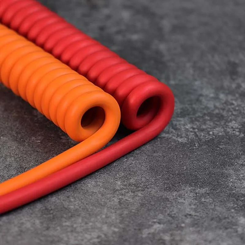 DAMAVO 6 core coiled cable, curly electrical cable, telephone spiral wire