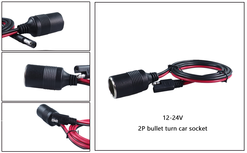 DAMAVO cigarette lighter plug to sae connector,cigarette lighter power socket,cigarette socket plug