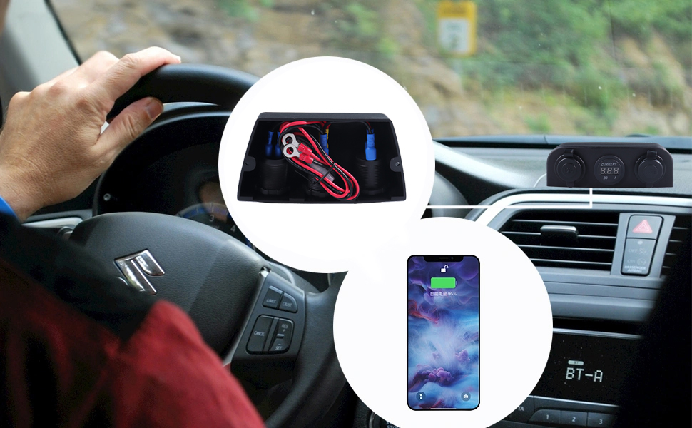 car charger qc 3.0, pd 3.0 car charger, 12 volt power outlet car from DAMAVO