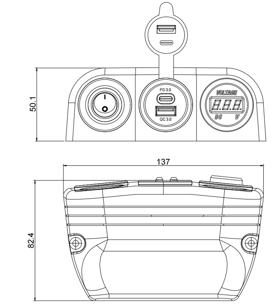 car type C charger, best type C car charger, voltmeter with charger factory