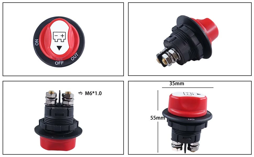 12v battery disconnect switch, marine battery selector switch, car battery shut off switch DAMAVO
