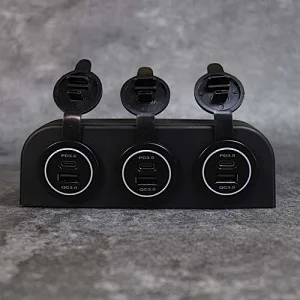 DAMAVO USB C car, USB car charger 12V, USB 3 car charger