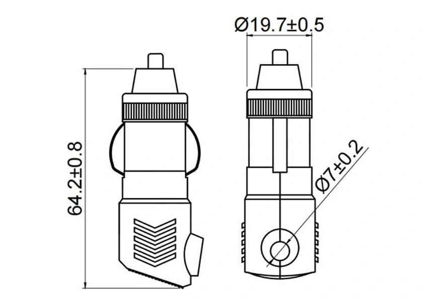 right angle cigarette lighter plug, 12v male cigarette lighter plug, 12v car charger plug