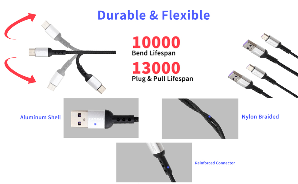 Bulk Lot Micro USB Fast Charge Cables – 5FT Rapid Charger Cords For Android Phones (Wholesale)