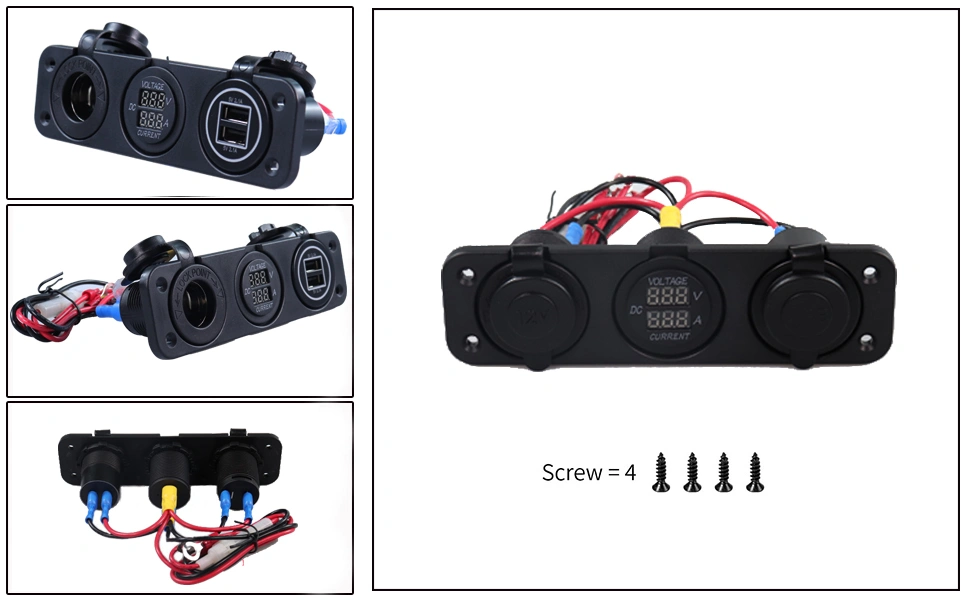 DAMAVO vehicle USB charger，socket 24V, voltmeter and ammeter price
