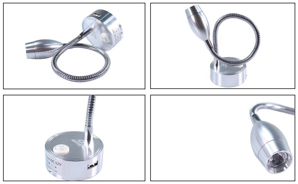 RV sconce lights, RV indoor lights, 12V light with USB port manufacturer