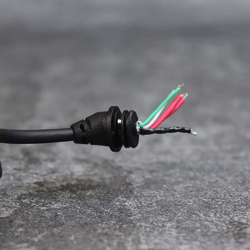 high quality wire harness assembly, 4 core spiral cable, black coiled extension cord