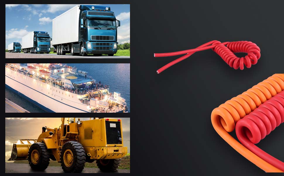 wholesale 6 core coiled cable, curly electrical cable, telephone spiral wire
