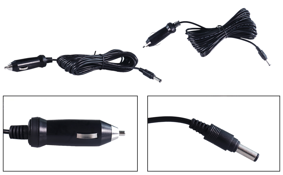 DAMAVO cigarette lighter adapter to mains, plug socket car adapter, car 12 volt plug
