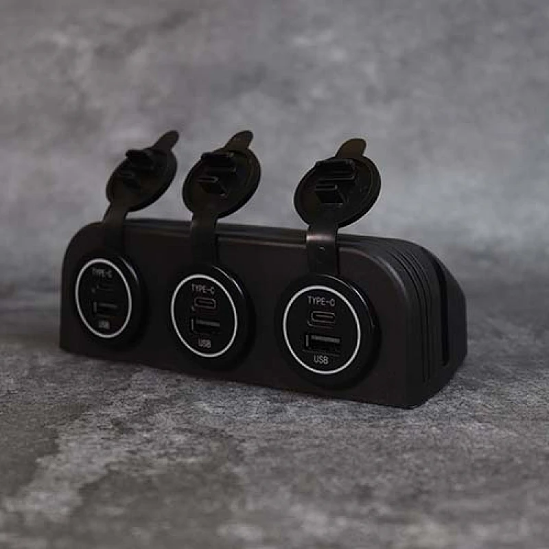DAMAVO flush mount 12V USB port, USB car charger factory, 5V 5A mobile charger