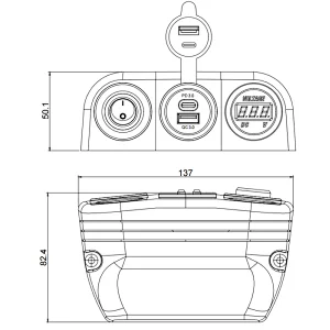 car type C charger, best type C car charger, voltmeter with charger