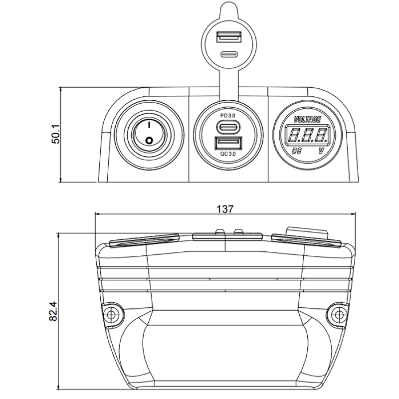 car type C charger, best type C car charger, voltmeter with charger