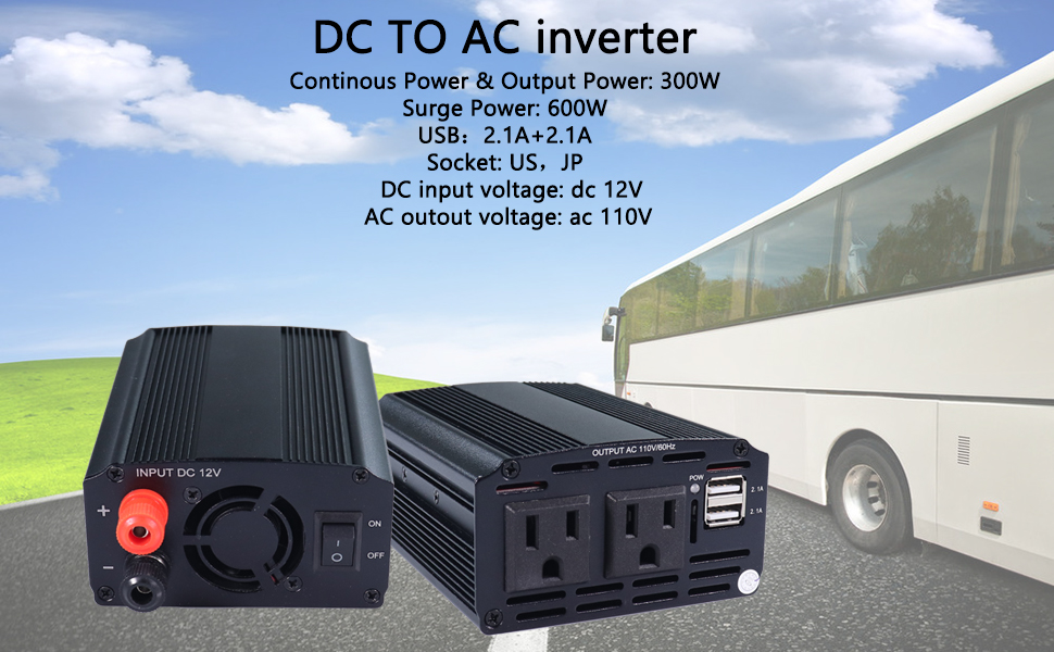 DAMAVO 110V cigarette lighter adapter, cigarette lighter to 110V converter, inverter that plugs into cigarette lighter