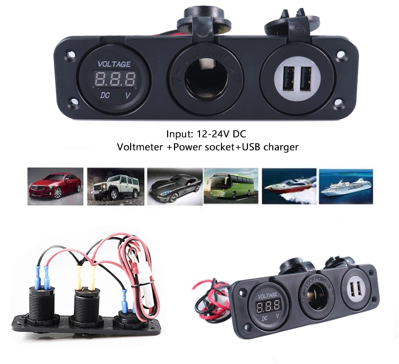 24 volt USB charger, truck USB charger, power socket car adapter