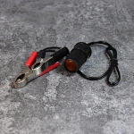 DAMAVO power plug to cigarette lighter, plug into car outlet, soldering alligator clips