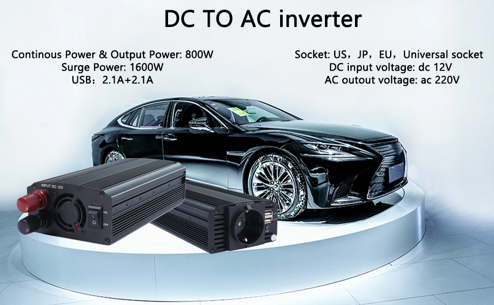 DAMAVO car AC to DC converter, inverter for car cigarette lighter, cigarette outlet inverter