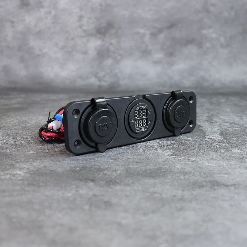 vehicle USB charger，socket 24V, voltmeter and ammeter price manufacturer