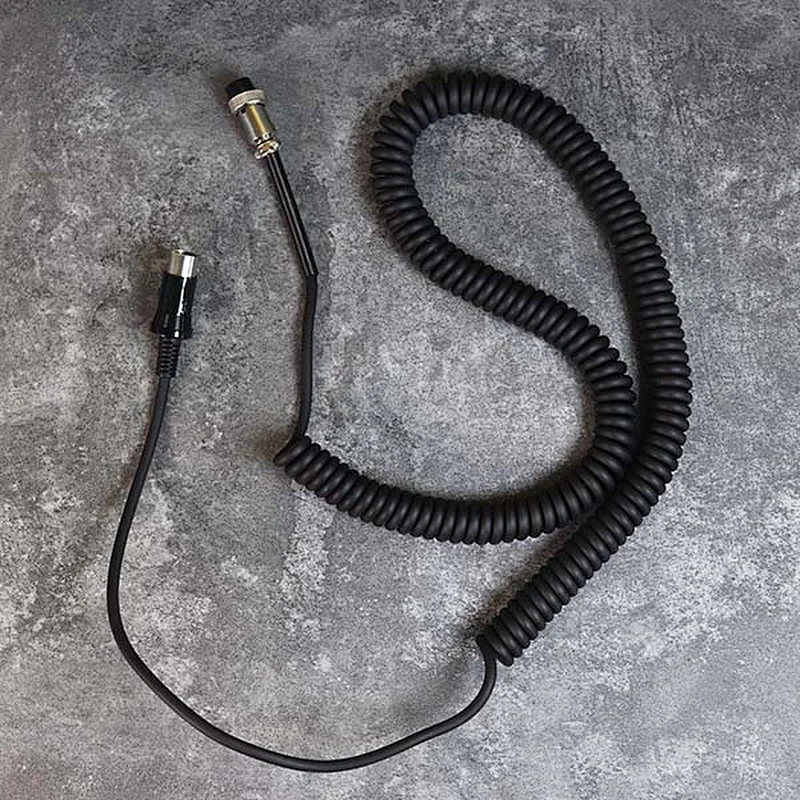 DAMAVO Custom coiled Mic XLR microphone 4 pin extension cable