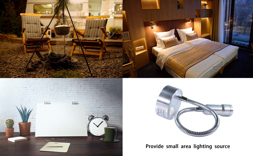 12V wall light, 12V LED reading light with USB, RV reading light with USB factory