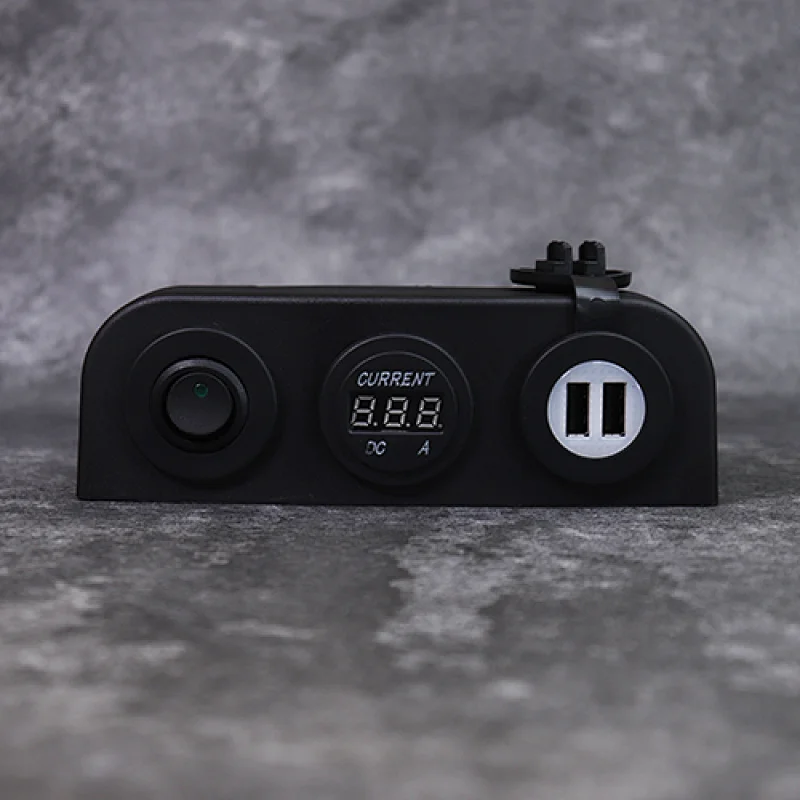 DC switch panel, double car charger port, front power outlet in car DAMAVO