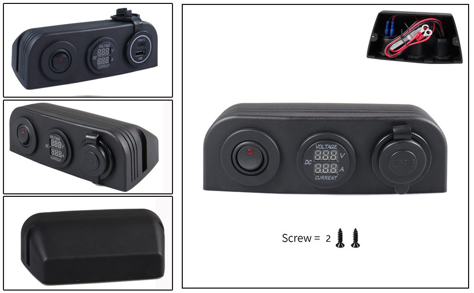 marine usb panel, usb 3.0 panel mount, dc panel voltmeter ammeter factory from DAMAVO