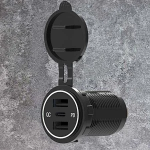 DAMAVO 3 port USB car charger, cigarette lighter to outlet adapter, PD 20W