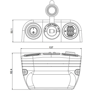 IATF16949 12v switches and sockets, digital voltmeter ammeter, 12v sockets and switches