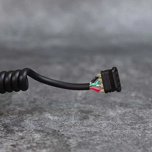 wire harness assembly, 4 core spiral cable, black coiled extension cord factoy