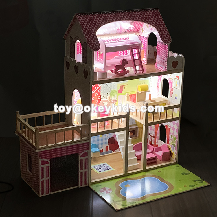 PERZOE Simulation Doll House Music And Light 3D Folding Early Education  Entertainment Baby Pretend Toy Cooking Coffee House Toy Baby Products 