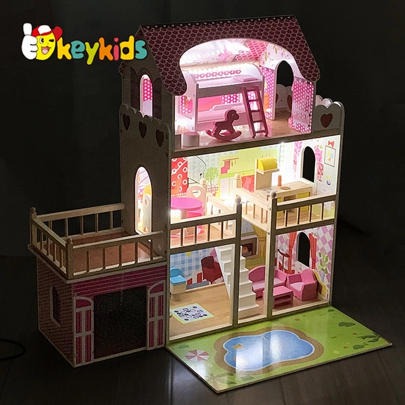 PERZOE Simulation Doll House Music And Light 3D Folding Early Education  Entertainment Baby Pretend Toy Cooking Coffee House Toy Baby Products