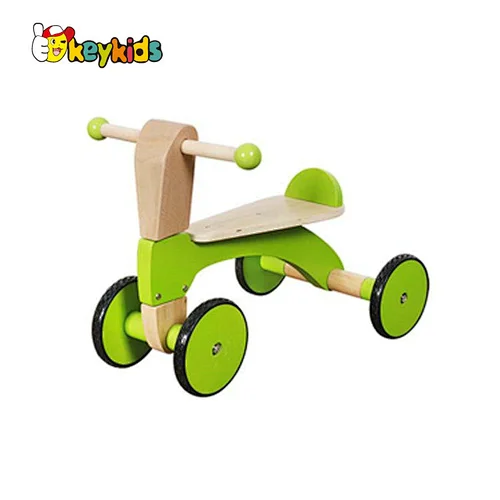 Customize toddlers balance walker wooden ride on toys with 4 wheels W16A013B