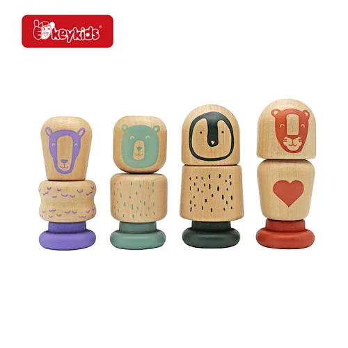 Intelligence Assembly Building Blocks Wooden Nut Combination Toy For Kids W03C056