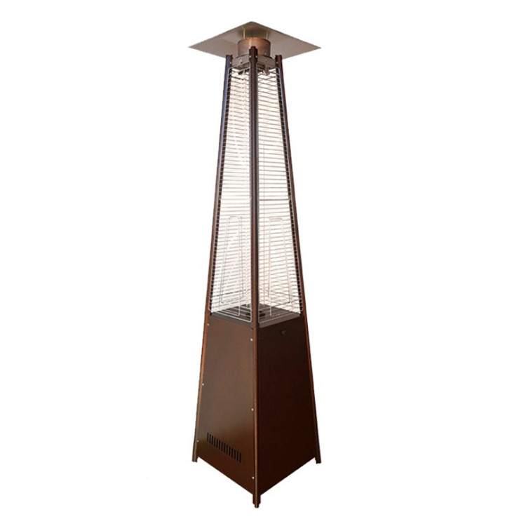 Hot Sale Factory Tower Shaped Quartz Glass Tube pyramid patio heater gas restaurant heaters