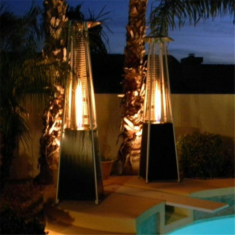 Hot Sale Factory Tower Shaped Quartz Glass Tube pyramid patio heater gas restaurant heaters