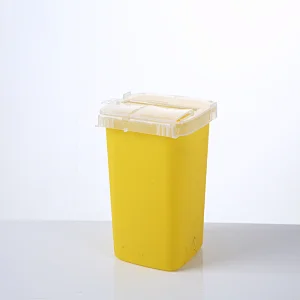 1L Capacity Needles Bin Biohazard Needles Disposal Collect Box Medical Standard Disposable Medical Sharp